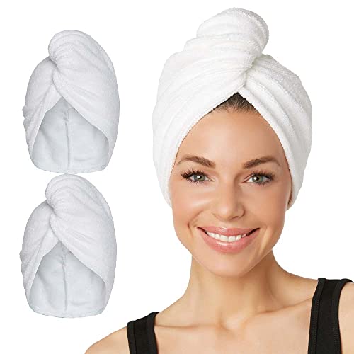 Turbie Twist Microfiber Hair Towel Wrap for Women and Men (2 Pack) Turbie Twist Microfiber Hair Towel Wrap for Women and Men (2 Pack)